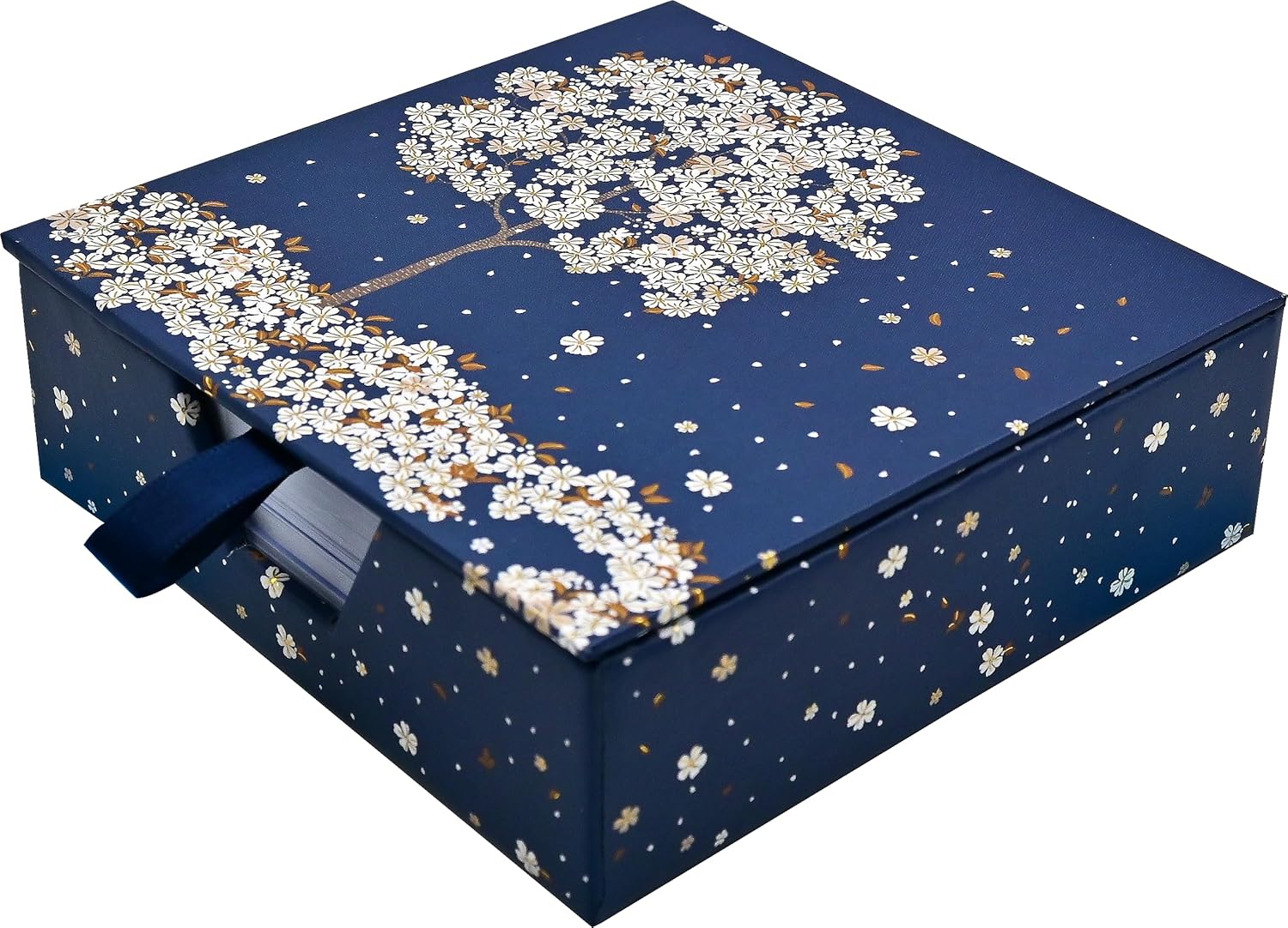 Falling Blossoms desk note pad — 250 sheets of blossom-themed letter paper