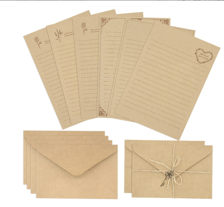 Vintage Stationery Set — 72 Pieces