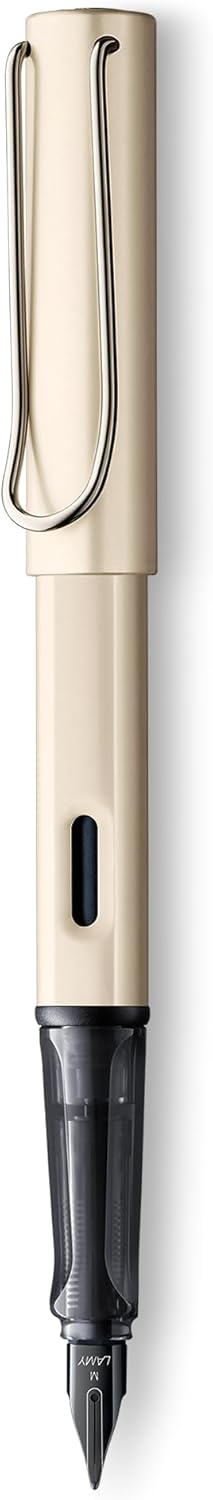 Lamy LX fountain pen in palladium with extra-fine nib, anodized aluminum body